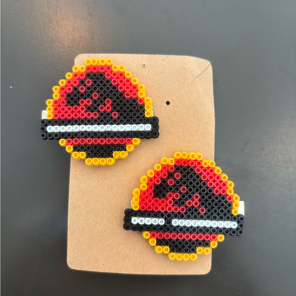 Perler Bead Hair Clips